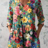 Nora | Blusa Lunga con Collo a V