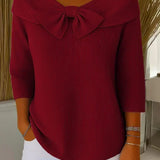 TIVELLA | Maglione con Fiocco e Collo Tondo