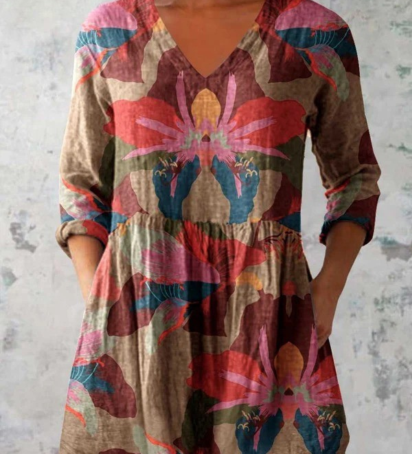 Sarah | Blusa Lunga con Scollatura a V Bella Roma