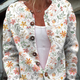 GRETA | Vintage Floral Knit Cardigan Sweater