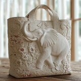 Borsa artigianale trapuntata con elefante