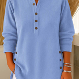 NEVA | Henley Tunic with Buttons