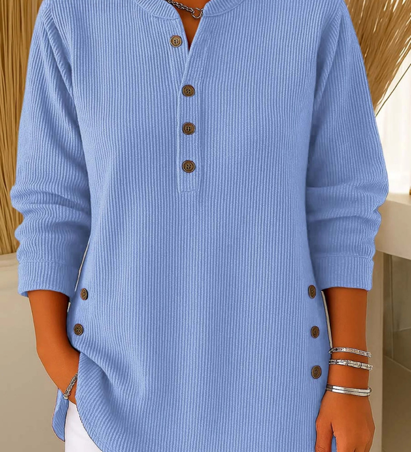 NEVA | Henley Tunic with Buttons
