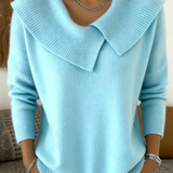 Karolína – Maglione elegante a maglia con colletto distintivo