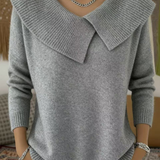 Karolína – Maglione elegante a maglia con colletto distintivo