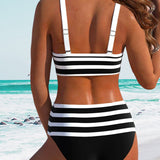 Varenna - High-Waisted Striped Bikini
