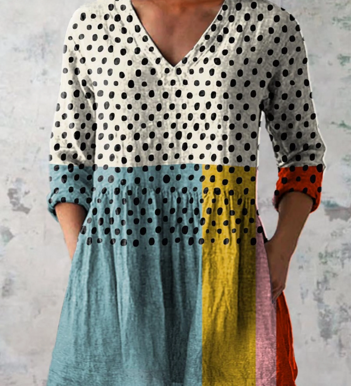 Valerie | Blusa Lunga con Scollatura a V Profonda Bella Roma