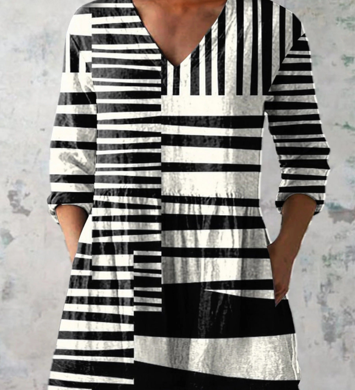 Sophie | Blusa Lunga con Scollatura a V Elegante Bella Roma