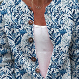 TIVERLY | Cardigan Vintage con Motivo Floreale e Bottoni Frontali