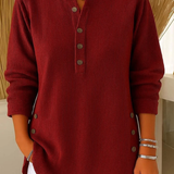 NEVA | Henley Tunic with Buttons