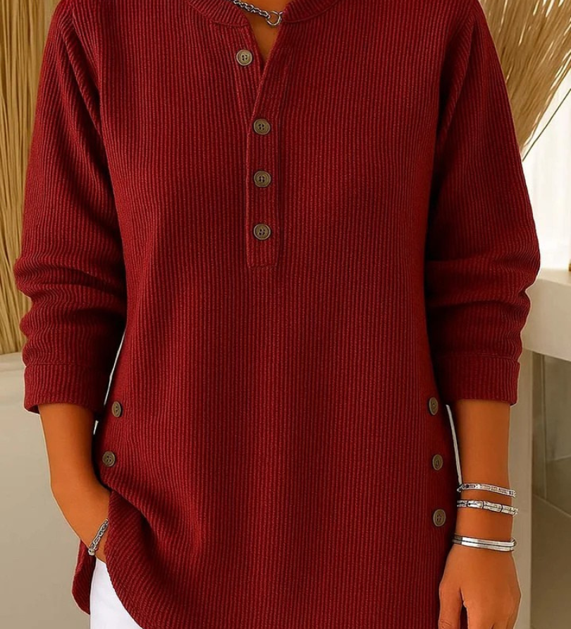 NEVA | Henley Tunic with Buttons