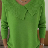 Karolína – Maglione elegante a maglia con colletto distintivo