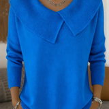 Karolína – Maglione elegante a maglia con colletto distintivo