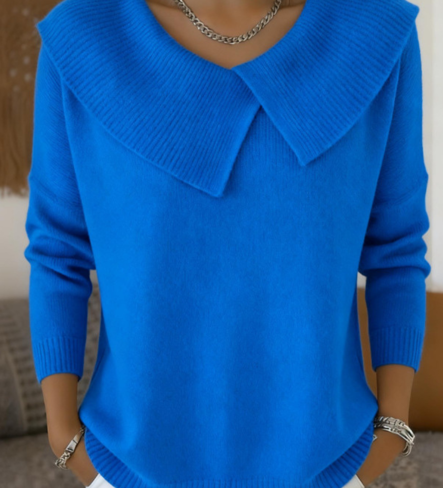 Karolína – Maglione elegante a maglia con colletto distintivo