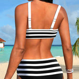Varenna - High-Waisted Striped Bikini
