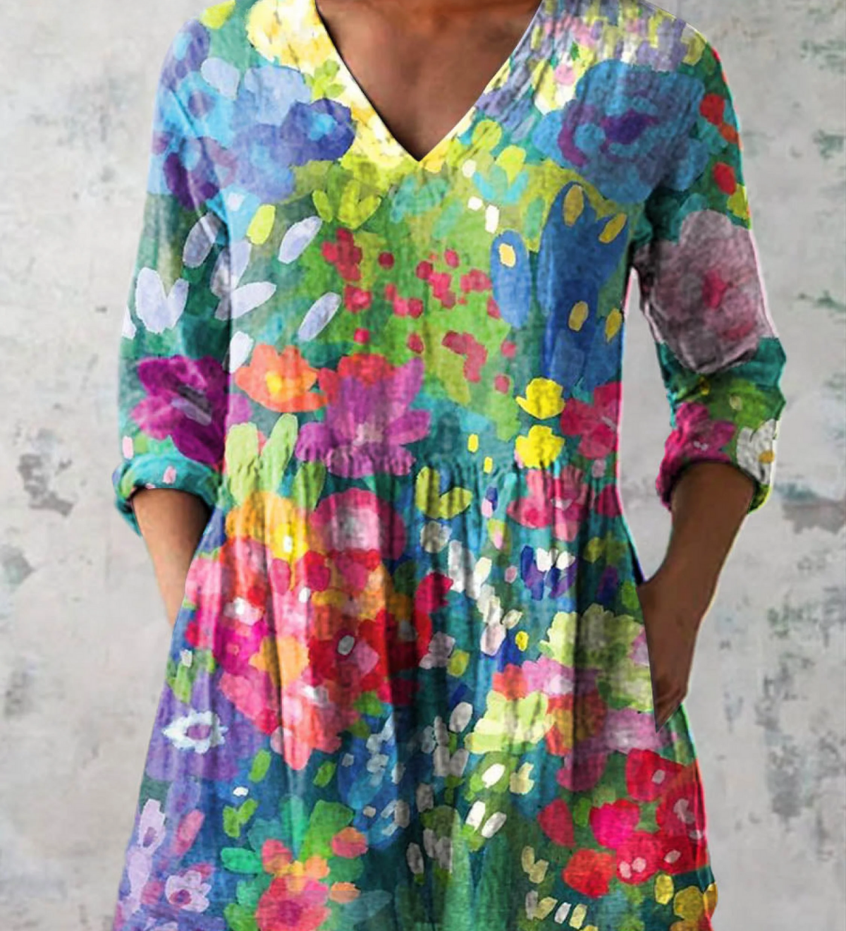 Maelle | Camicia Lunga con Scollo a V Bella Roma