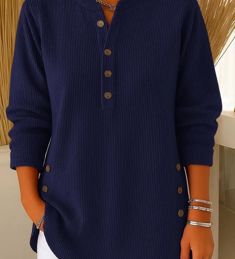 NEVA | Henley Tunic with Buttons