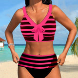 Varenna - High-Waisted Striped Bikini