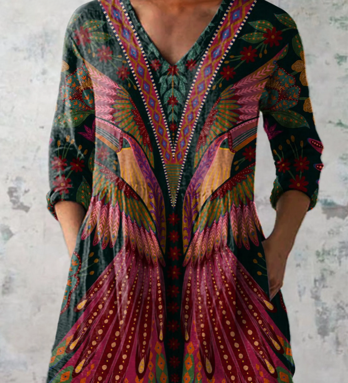Manon | Blusa Lunga con Scollo a V Bella Roma