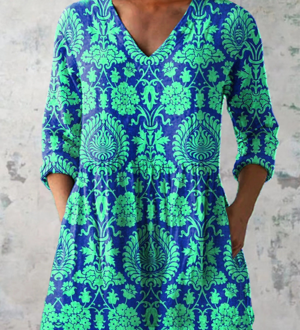 Ines | Blusa Lunga con Scollatura a V Elegante Bella Roma