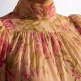 Rosario - Abito Lungo Floreale in Chiffon