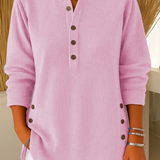 NEVA | Henley Tunic with Buttons