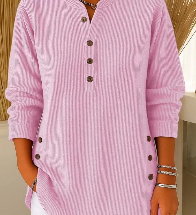 NEVA | Henley Tunic with Buttons
