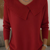 Karolína – Maglione elegante a maglia con colletto distintivo