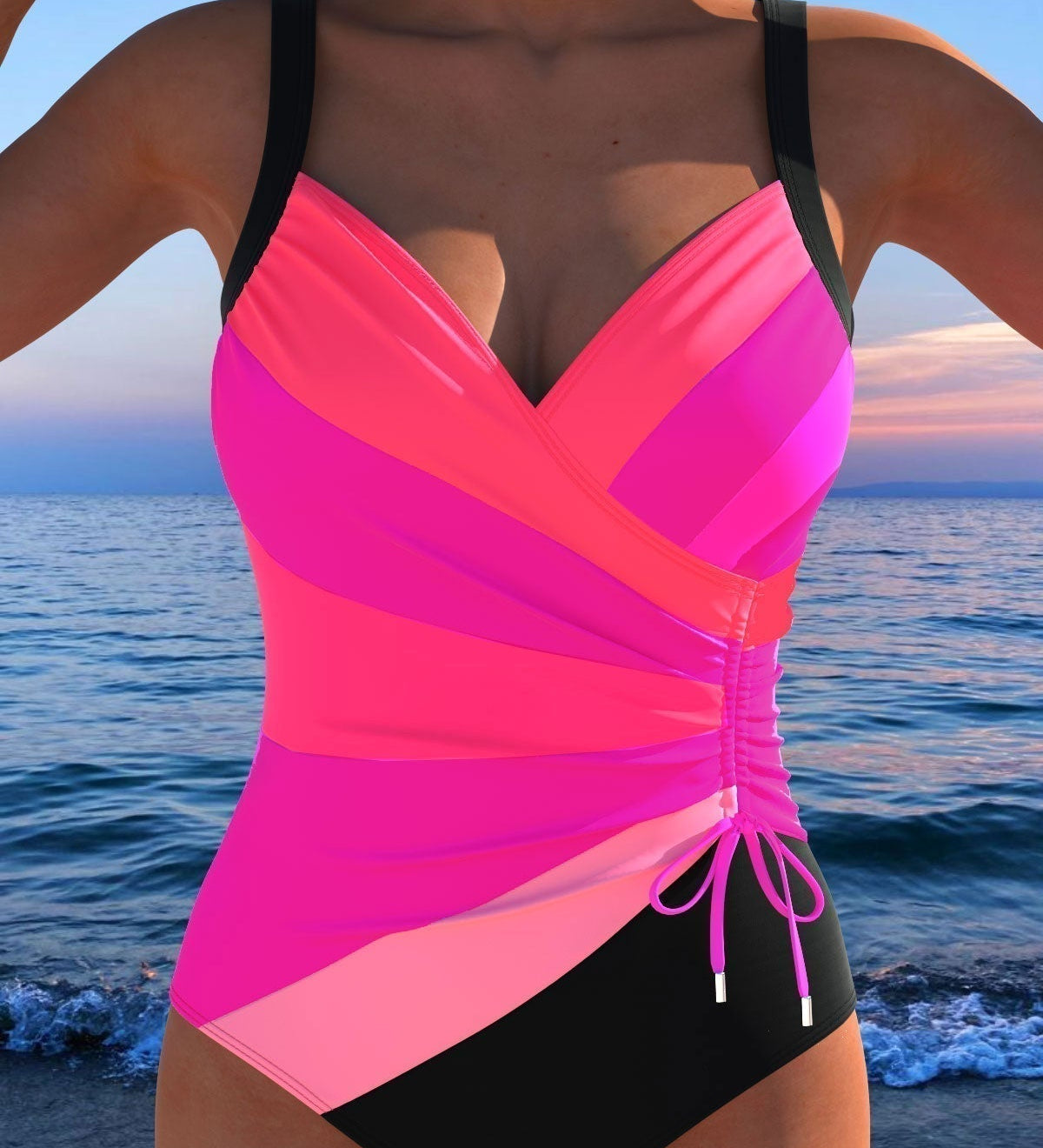 Siracusa - Costume da Bagno Elegante con Motivo Colorato