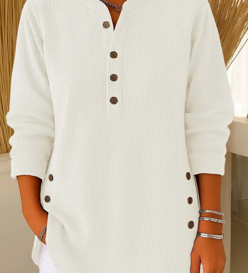 NEVA | Henley Tunic with Buttons
