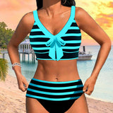 Varenna - High-Waisted Striped Bikini