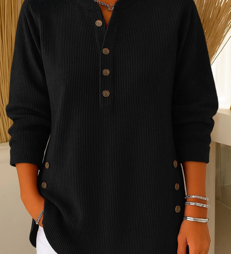 NEVA | Henley Tunic with Buttons