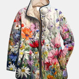 Kaia | Giacca Vintage Trapuntata con Motivo Floreale