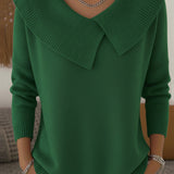 Karolína – Maglione elegante a maglia con colletto distintivo