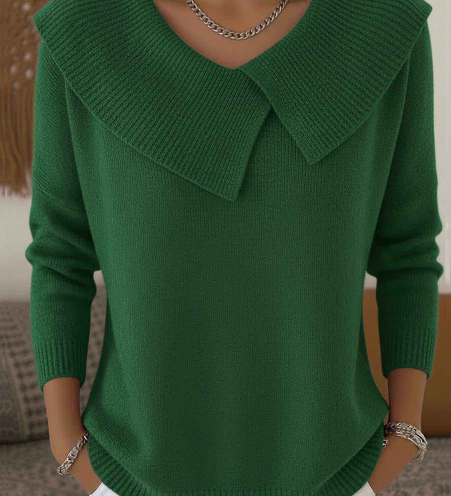 Karolína – Maglione elegante a maglia con colletto distintivo