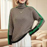 Eleanor | Herringbone Luxe High Neck Sweater