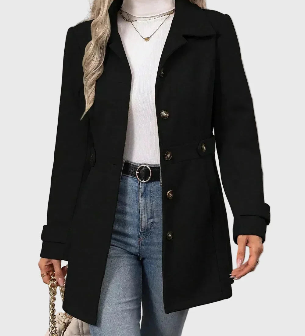 Veronika – Cappotto urbano premium con bottoni