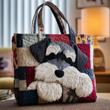 Borsa artigianale trapuntata con Schnauzer