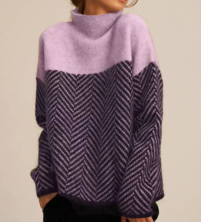 "Norah | Maglione in Cotone con Collo Alto" can be rewritten as "Norah | Maglione in Cotone con Collo Alto Elegante".