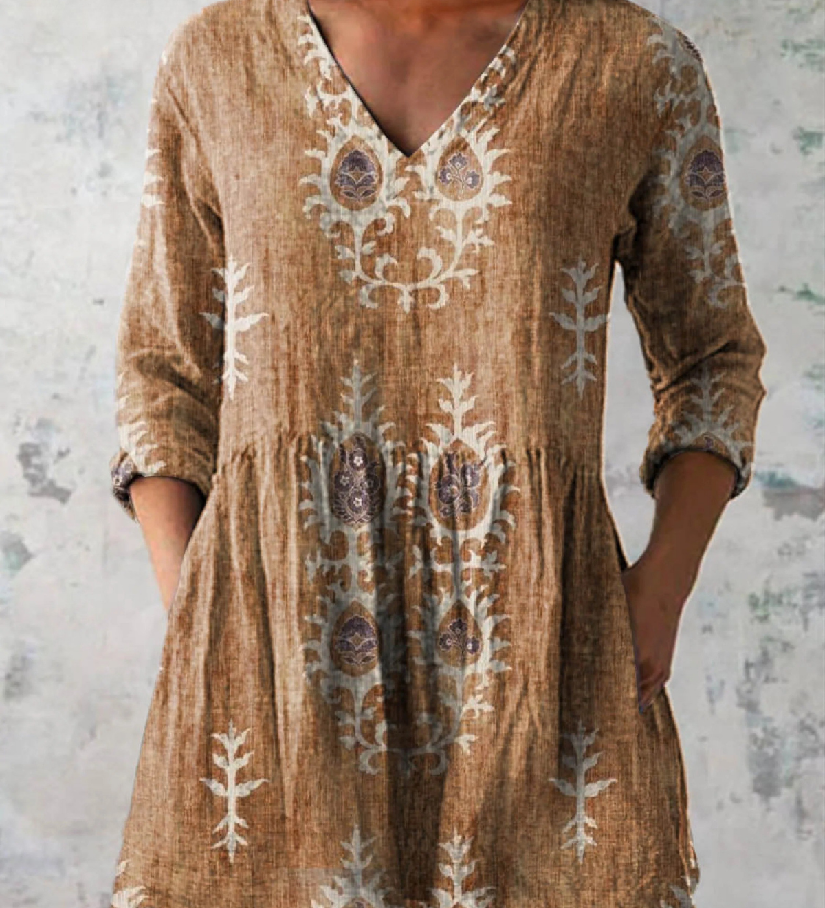 "Elise | Blusa Lunga con Decolleté a V".