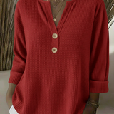LUCINDA | HENLEY BUTTON-UP TOP