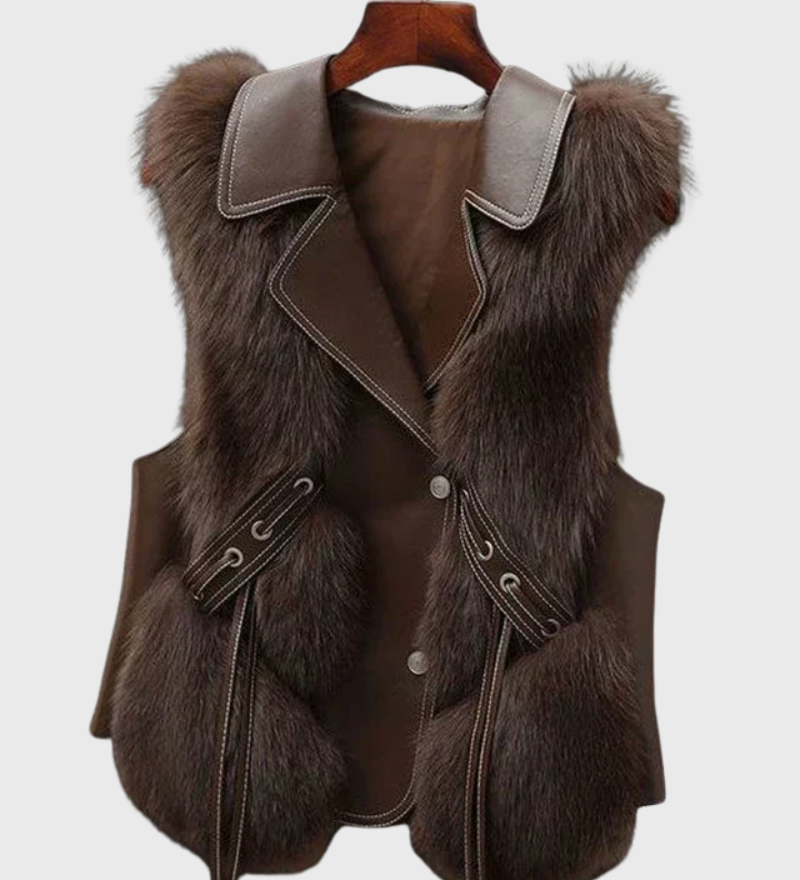 Alina™ gilet in pelle – Elegante e senza tempo