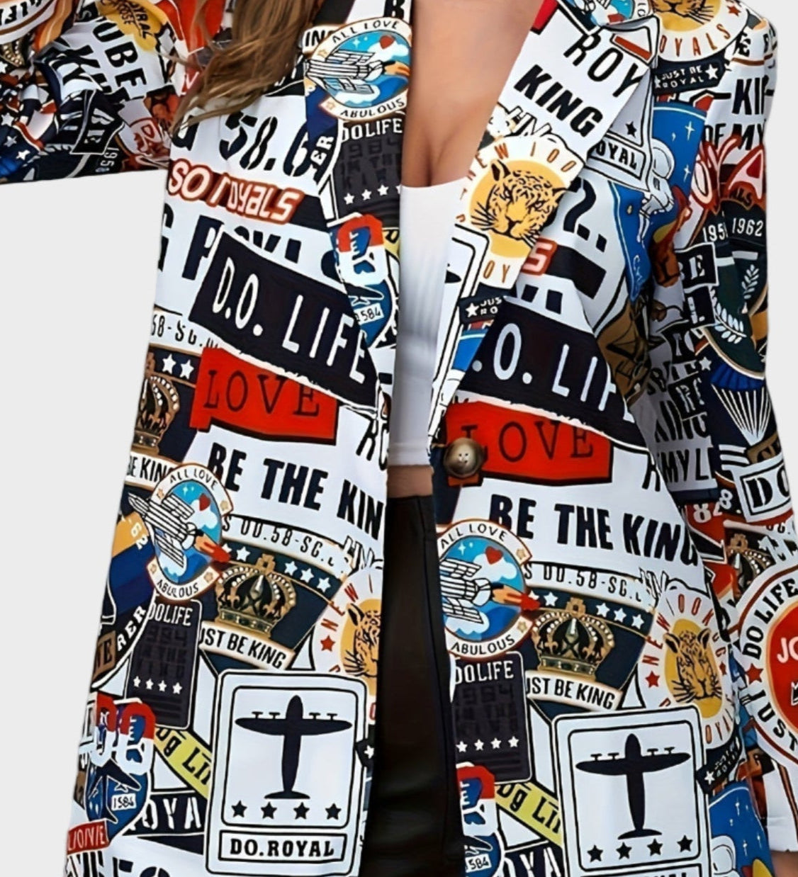 Avery - Blazer Graffiti Stiloso Bella Roma