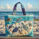 Borsa artigianale trapuntata con tartarughe