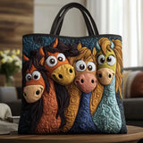 Borsa artigianale trapuntata con pony magici