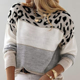 Diane | Maglione a Maglia con Motivo Leopardo