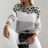 Diane | Maglione a Maglia con Motivo Leopardo