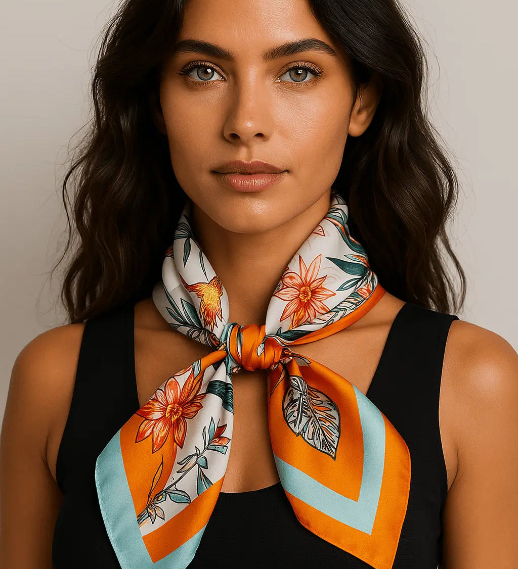 Cecile Foulard (100% seta - 68cm) Bella Roma