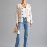 Evanthea™ | Vintage Floral Knit Cardigan