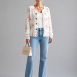 Kerensa™ | Vintage Floral Knit Cardigan
